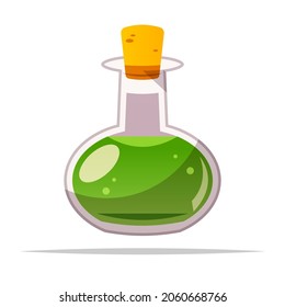 Green potion vector isolated illustration