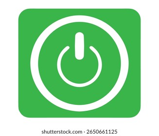 Ícones verdes do botão liga/desliga, Símbolos do interruptor ligado para UI ou UX, arquivo de vetor.