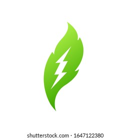 Green Power Energy Design Element thunder vector icon