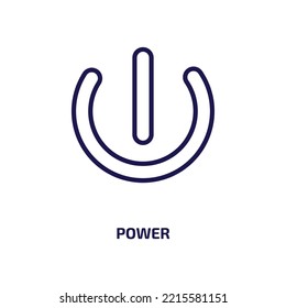 green power icon from ecology collection. Thin linear green power, water, energy outline icon isolated on white background. Line vector green power sign, symbol for web and mobile