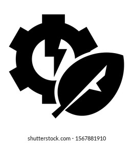 green power icon isolated sign symbol vector illustration - high quality black style vector icons
