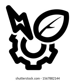 green power icon isolated sign symbol vector illustration - high quality black style vector icons
