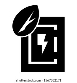 green power icon isolated sign symbol vector illustration - high quality black style vector icons
