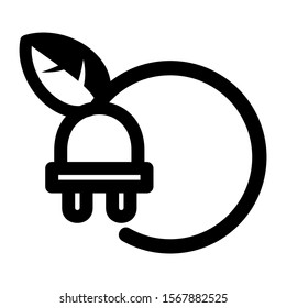 green power icon isolated sign symbol vector illustration - high quality black style vector icons
