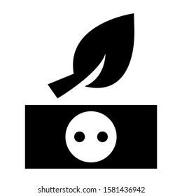 green power icon isolated sign symbol vector illustration - high quality black style vector icons
