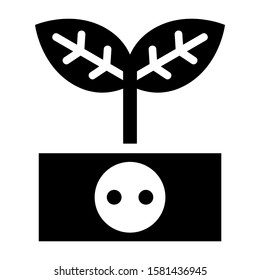 green power icon isolated sign symbol vector illustration - high quality black style vector icons
