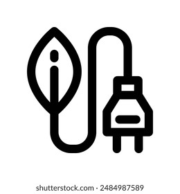 green power icon. vector line icon for your website, mobile, presentation, and logo design.
