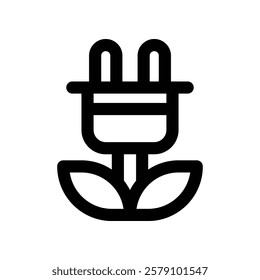 green power icon. vector line icon for your website, mobile, presentation, and logo design.