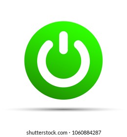 Green power knob icon