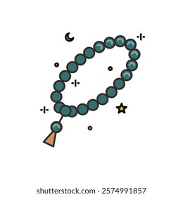 green prayer beads icon,islamic ramadan icon