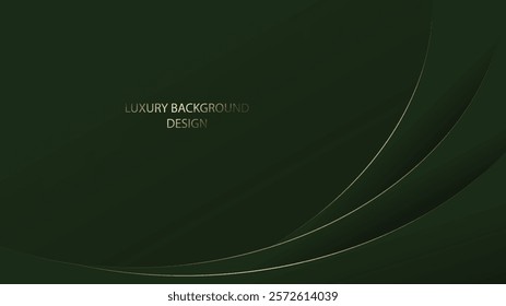 Green premium background vector design. Luxury green background. 3D premium green background.