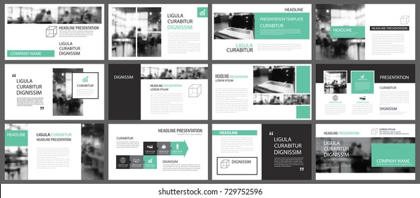 Green presentation templates and infographics elements background. Use for business annual report, flyer, corporate marketing, leaflet, advertising, brochure, modern style.