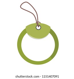 Green price tag vector design organic