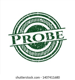 Green Probe distress grunge style stamp