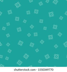 Green Processor icon isolated seamless pattern on green background. CPU, central processing unit, microchip, microcircuit, computer processor, chip.  Vector Illustration
