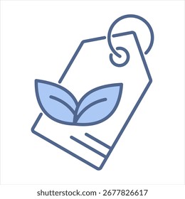 Ilustración vectorial de icono azul de Producto verde