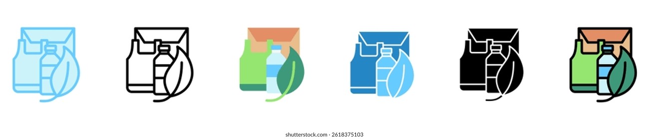 Green Product multi style, mini illustration icon. use for modern concept, print, UI, UX kit, web and app development. Vector EPS 10, related to business, green industry, eco friendly and economy .