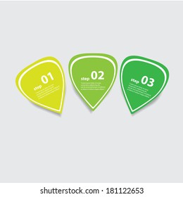 green progress paper banners / can be used for infographics / numbered banners / horizontal cutout lines / graphic or website layout vector