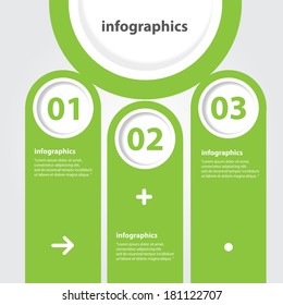 green progress paper banners / can be used for infographics / numbered banners / horizontal cutout lines / graphic or website layout vector