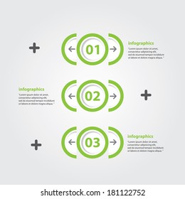 green progress paper banners / can be used for infographics / numbered banners / horizontal cutout lines / graphic or website layout vector
