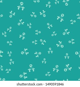 Green Project team base icon isolated seamless pattern on green background. Business analysis and planning, consulting, team work, project management.  Vector Illustration