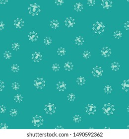 Green Project team base icon isolated seamless pattern on green background. Business analysis and planning, consulting, team work, project management.  Vector Illustration