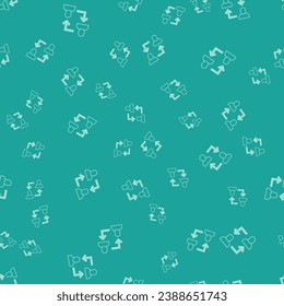 Icono base del equipo de Green Project aislado patrón sin fisuras en fondo verde. Análisis y planificación del negocio, consultoría, trabajo en equipo, gestión de proyectos.  Vector