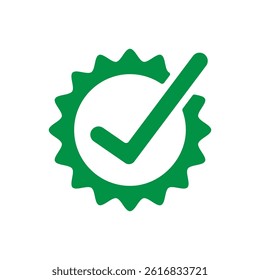 Green proof icon check concept vector template