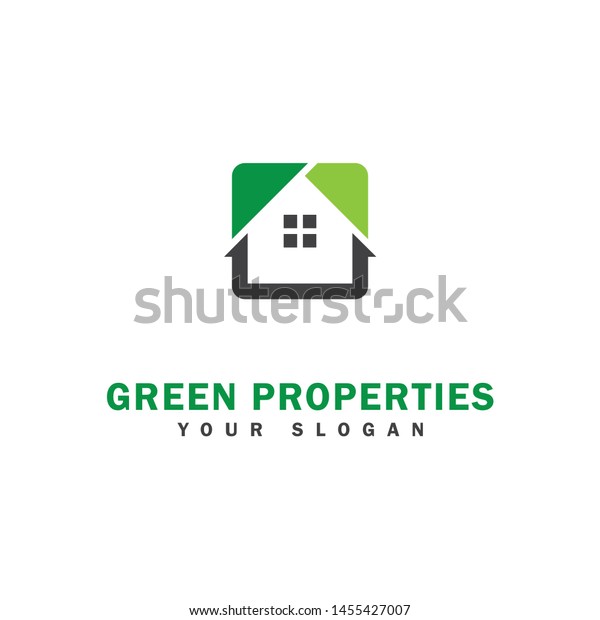 Green Properties Real Estate Logo Design Stock Vector (Royalty Free ...