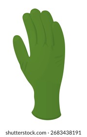 Guantes protectores verdes. Ilustración vectorial	
