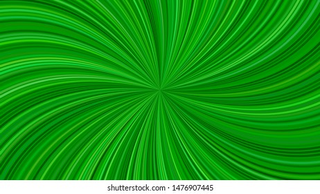 Green psychedelic abstract striped swirl background design - vector graphic with swirling rays