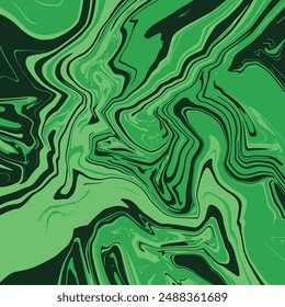 Diseño de fondo de arte abstracto fluido groovy líquido psicodélico verde. Ilustración vectorial de moda retro trippy verde groovy 60s, 70s estilo. Ideal para Web, impresiones, Fondos de pantalla.