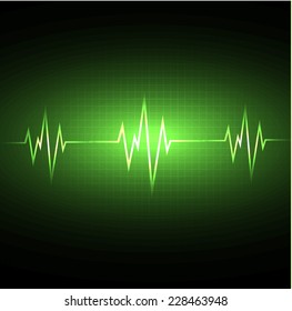 Green pulse Light Abstract Technology background for computer graphic website and internet. 