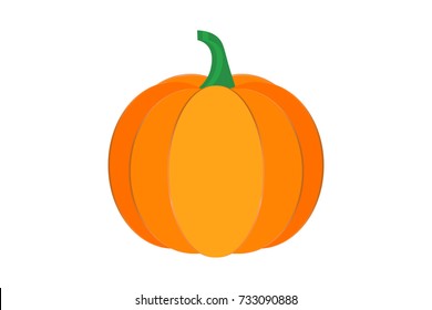 Green Pumpkin vector isolated on white background