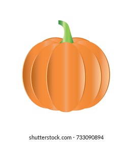 Green Pumpkin vector isolated on white background