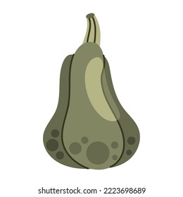 icono aislado de calabaza verde