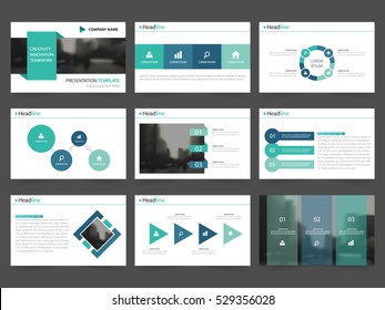 Green purple Abstract presentation templates, Infographic elements flat design set for annual report brochure flyer leaflet marketing advertising banner template