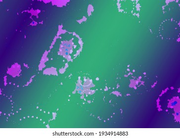 grüner und violetter Hintergrund mit Wassermuster