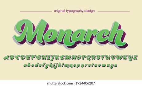 Logo für das Label "Green and Purple"3D-Kalligrafie