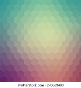 Green And Purple Colored Hexagon Pattern Background