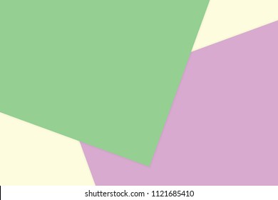 green purple colorful soft paper pastel background, minimal flat lay style fashionable cosmetics pastel color top view banner, wallpaper geometric flat lay style abstract overlays backdrop (vector)