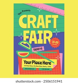 Green Purple Craft Fair Flyer