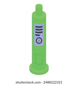 Green and purple electronic cigarette mod with clearomizer, vaping device with digital display