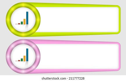green and purple frames for any text with graph
