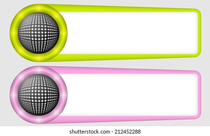 green and purple frames for any text with grid