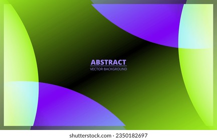 Green and purple geometric abstract background with circle shapes. Vector illustration