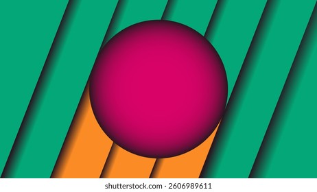 Green and purple modern papercut background with layered abstract design. Perfect for branding, web, social media, and print. High-quality vector, fully scalable and editable