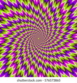 Green Purple Pink Spirals Optical Expansion Stock Vector (royalty Free 