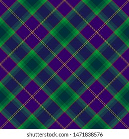 Green and Purple Tartan Plaid Scottish Seamless Pattern. Texture from tartan, plaid, tablecloths, shirts, clothes, dresses, bedding, blankets and other textile.