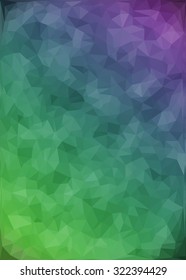 Green and purple texture in low poly design. Vector style